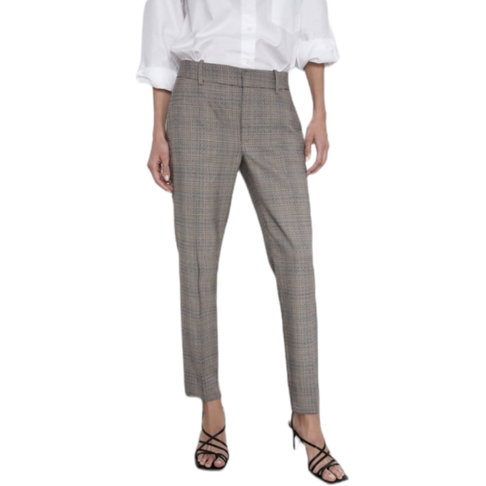 Zara Plaid Chino Trouser Pants